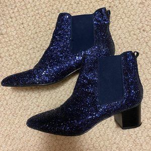 Blue Glitter Booties